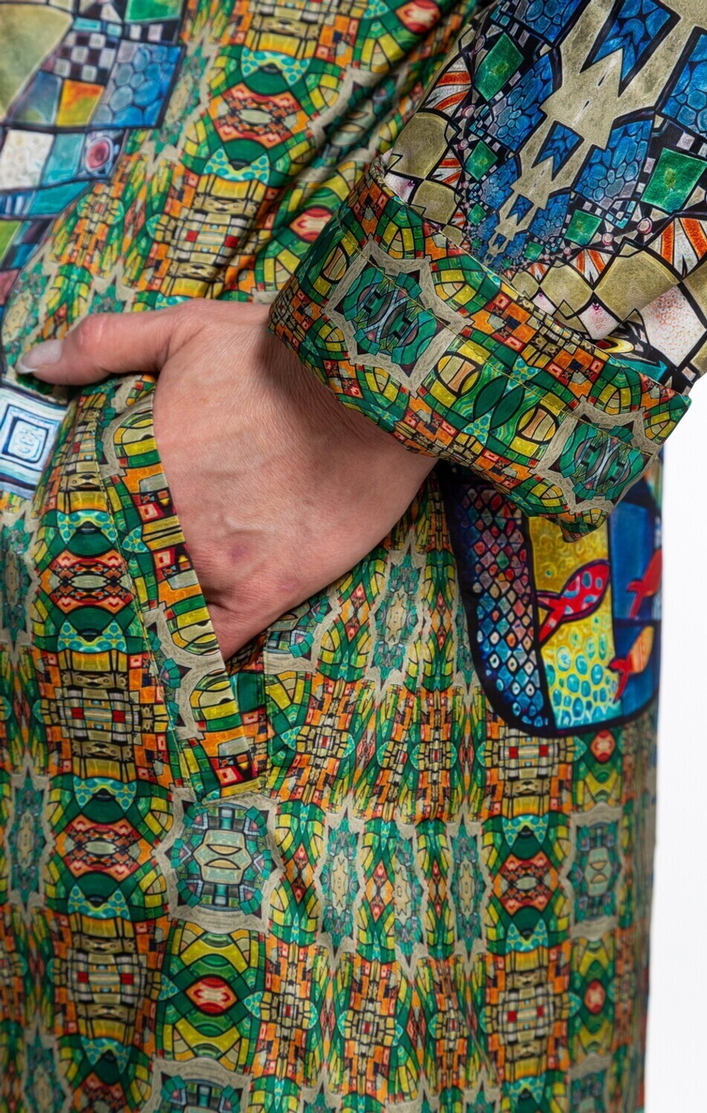 Пальто "Витраж", по мотивам живописи Тани МакКабе