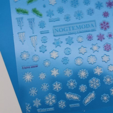 Наклейки новогодние MERRY CHRISTMAS NogteModa №001