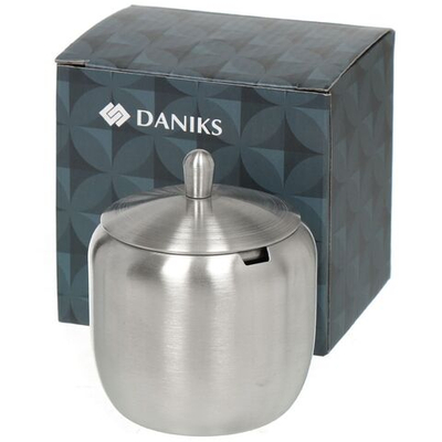 Сахарница 350 мл, нерж сталь, 10х8.2 см