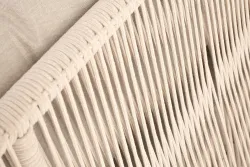 "Верона" лаунж-зона 5-местная плетеная из роупа (веревки), каркас алюминиевый белый, роуп бежевый