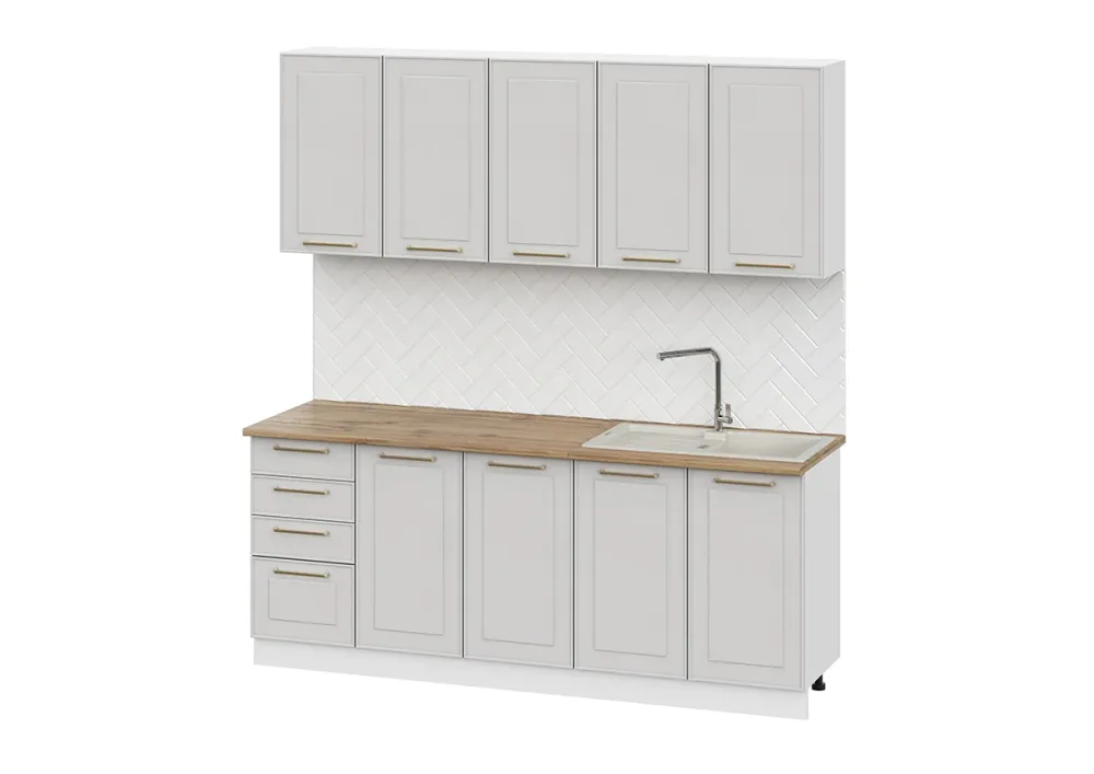 Кухонный гарнитур Милена 2,0м(белый\белый арт), Интерьер Центр, г. Пенза