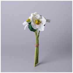 БУКЕТ ИСКУССТВЕННЫХ ЦВЕТОВ "ГЕЛЛЕБОРУС" ВЫСОТА= 31СМ (МАЛ=12ШТ./КОР=72ШТ.)