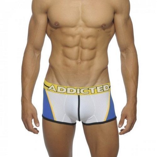 Мужские трусы хипсы ADDICTED Blocking Color Hips White-Blue