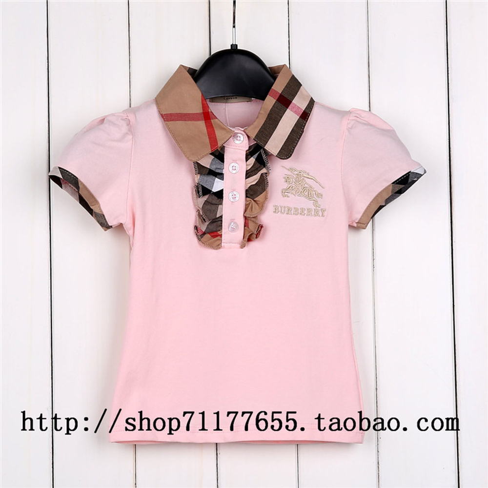 Футболка с логотипом и клетчатым воротником с жабо