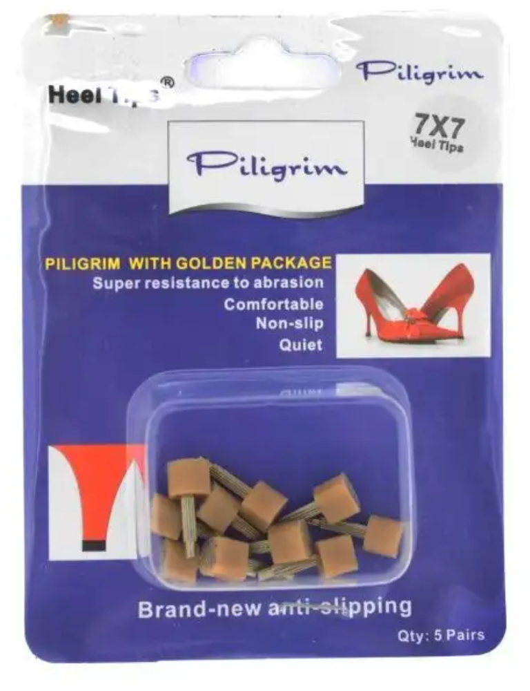 Набойки штучные Piligrim, 7х7х6мм, штырь 2,4мм, бежевый