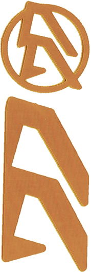 Логотипные вставки Alpha-X (цвет:медный, левые)