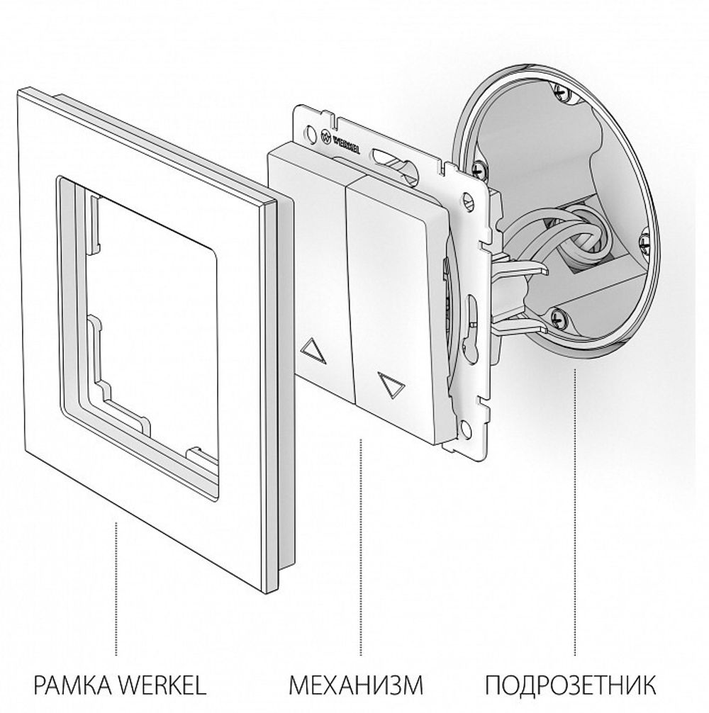 Выключатель для жалюзи Werkel белый W1124501