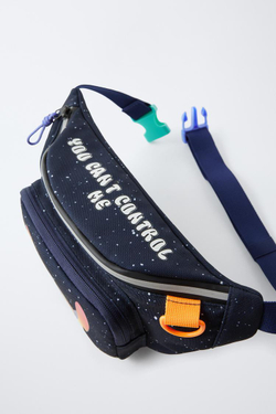 ZARA ПОЯСНАЯ СУМКА С ПРИНТОМ «ЛИЛО И СТИЧ» ©, СИНИЙ