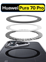 Чехол для Huawei Pura 70 Pro WLONS Spirit Shield прозрачный, с MagSafe и металлической подставкой в блоке камеры
