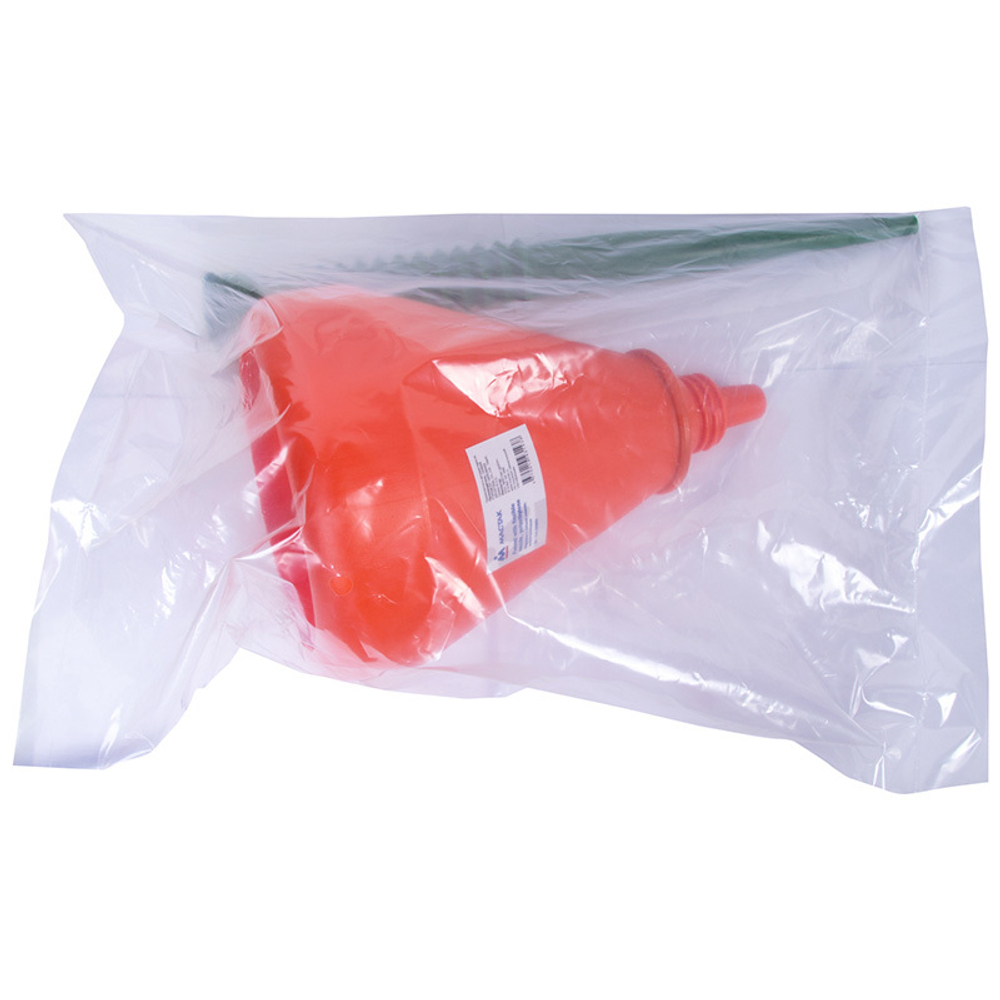 МАСТАК (135-00003) Воронка с гибким сливом, полиэтиленовая, 160 х 160 х 540 мм