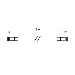 UCX-F90 E-3M-WH Удлинитель для гирлянд серии F90PRO. 3м. Статика-мерцание. IP67. Белый. TM Uniel