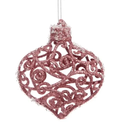 Подвеска «Ажурная капля» 9,5 см, Янтарь