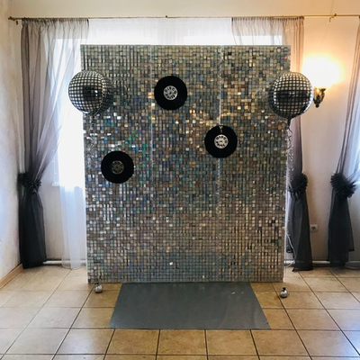 Фотозона паетки СЕРЕБРО 002