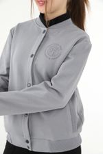 Джемпер для девочки Бомбер-1 Виотекс СЕРЫЙ