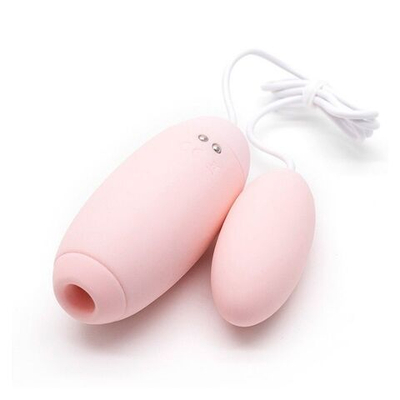 Нежно-розовое виброяйцо с вакуум-волновым действием Kiss Toy Miss VV (Цвет: нежно-розовый)