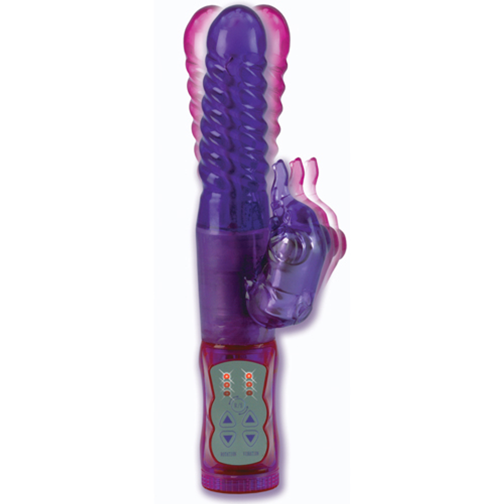 Фиолетовый хай-тек вибромассажёр SHANES WORLD - 17,5 см. (Цвет: фиолетовый)