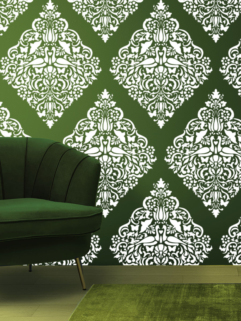 Трафарет для стен из пластика многоразовый 005