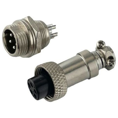 Авиационный разъем GX12 5Pin (штекер+гнездо)