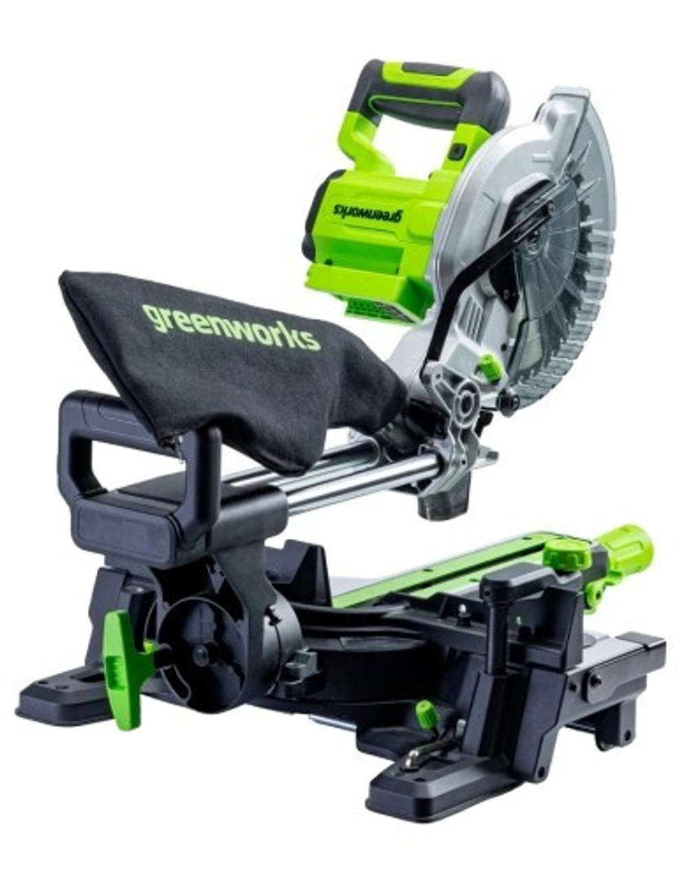 Пила торцовочная аккумуляторная GREENWORKS GD24MS216 24V, б/щ, 4800 об/мин, АКБ 8Ач и ЗУ 1501707UH