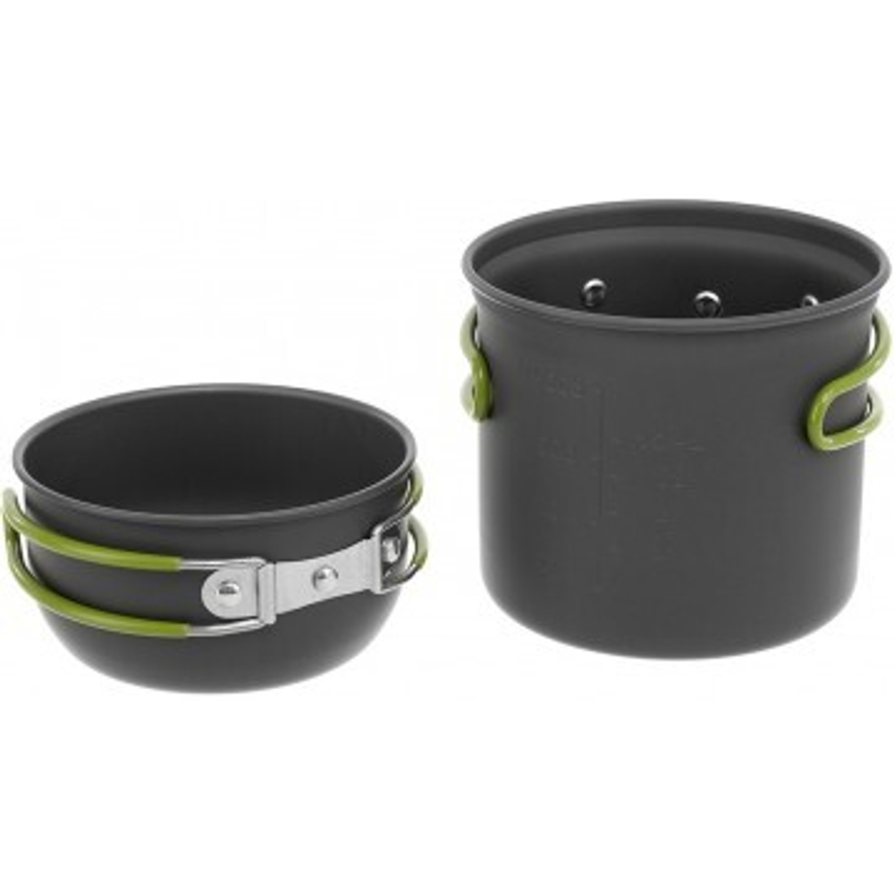 Набор посуды HELIOS 1-2 персоны. анодированный алюминий