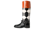 GUCCI Long Shaft Boots Women"s Black White
