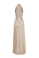 Naked dress” Платье с боди из прозрачных пайеток