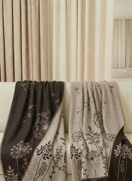 Плед Одуванчики ПД032-13/08 коричневый/бежевый