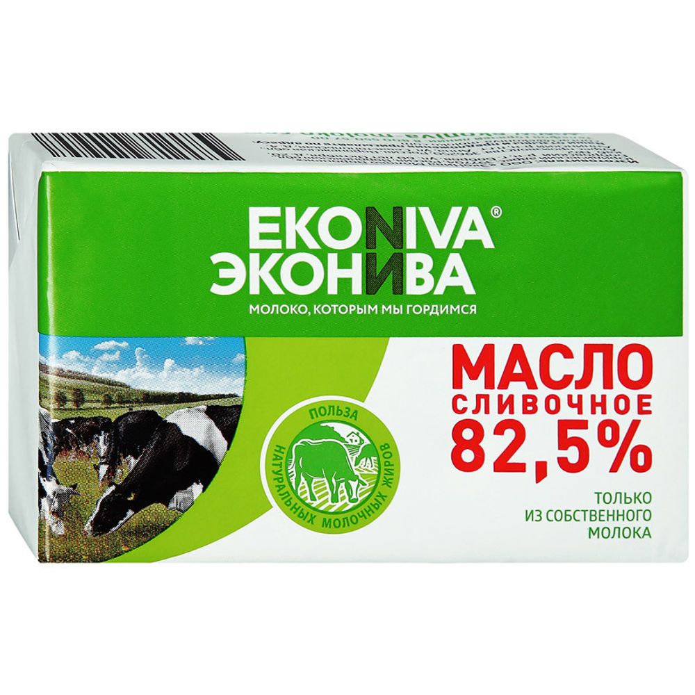 Сливочное масло ЭКОНИВА 82,5%, 350гр