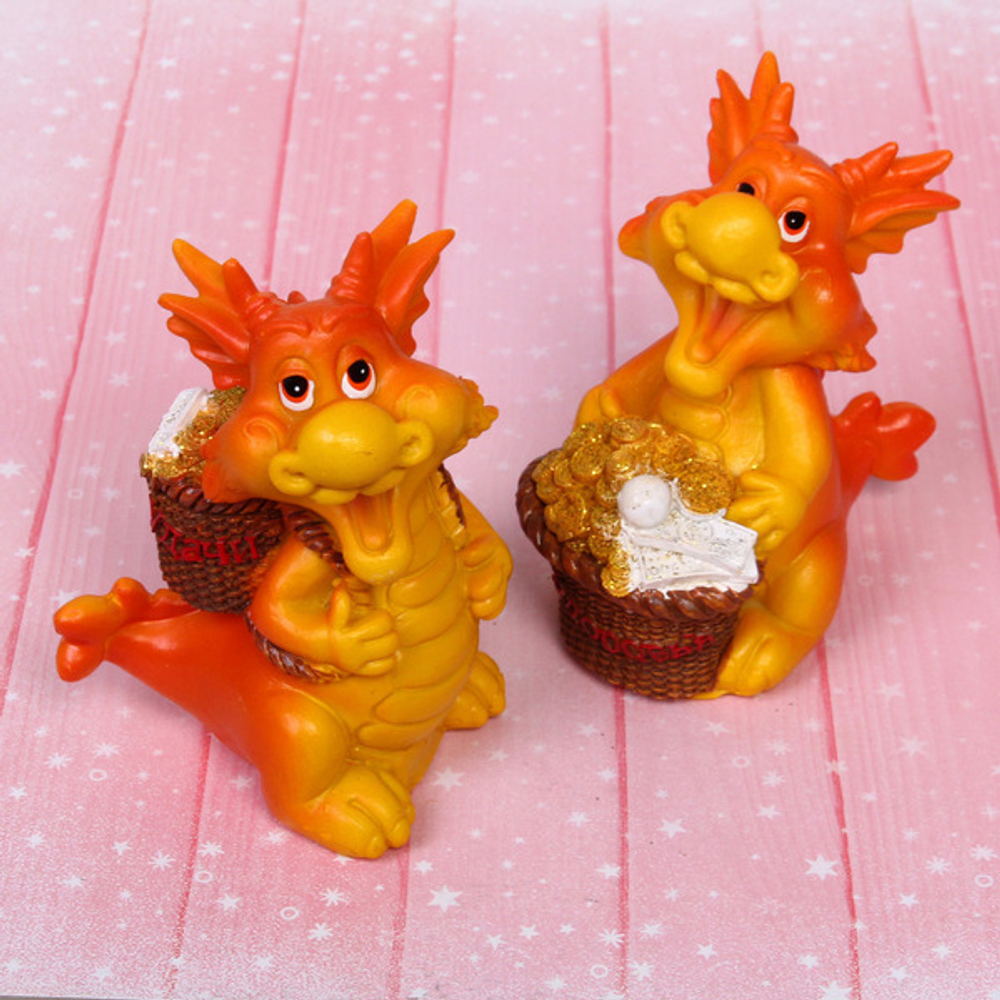 Фигурка «Дракон с богатствами» 12*6*12 см, микс