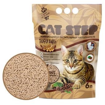 Наполнитель растительный комкующийся CAT STEP Tofu Latte, 6л