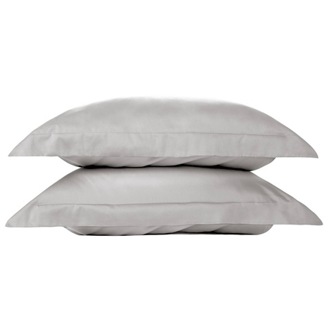 Комплект из двух сатиновых наволочек 70х70см | светло-серый