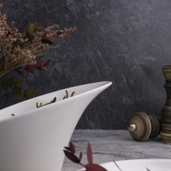 Салатник 175 мл 16,3*11 см h9,5/4,5 см скошенный белый фарфор NEW P.L. Proff Cuisine [6]