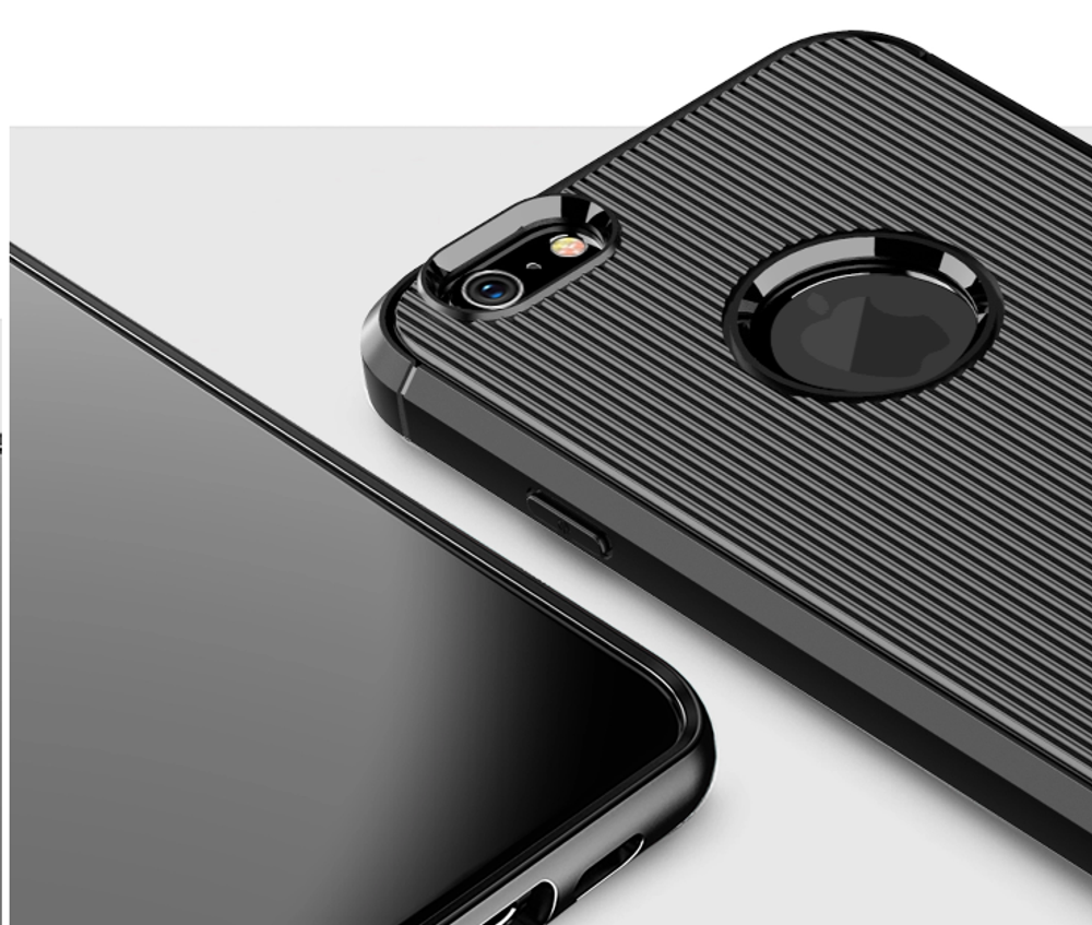 Чехол для iPhone 6 Plus (iPhone 6S Plus) цвет Black (черный), серия Bevel от Caseport