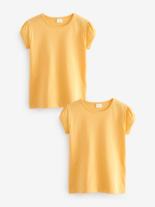 Футболка для девочки Next Q77-102, 2 шт., Светло-желтый