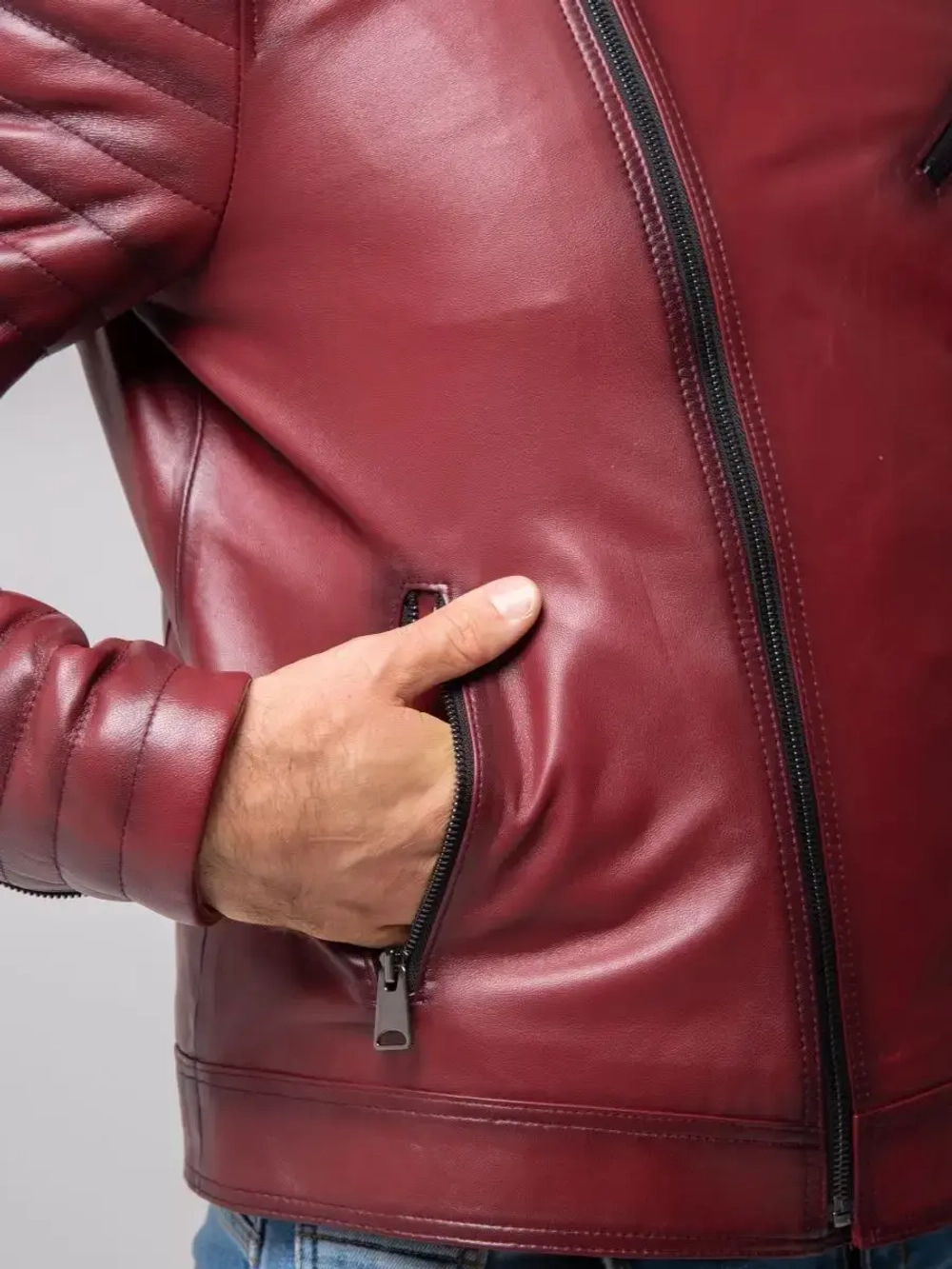 Косуха мужская  кожаная,  куртка мужская