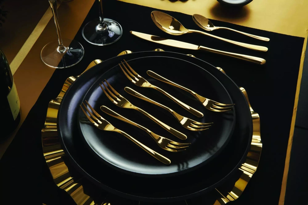 Sambonet - Набор из 6 вилок Taste PVD Gold / артикул   52553GA5  / GTIN 8014808166716
