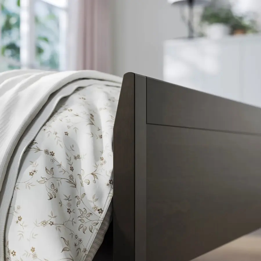 Каркас кровати - IKEA IDANÄS/IDANAS/LINDBÅDEN/LINDBADEN, 200х160 см, темно-коричневый, ИДАНЭС/ЛИНДБАДЕН ИКЕА