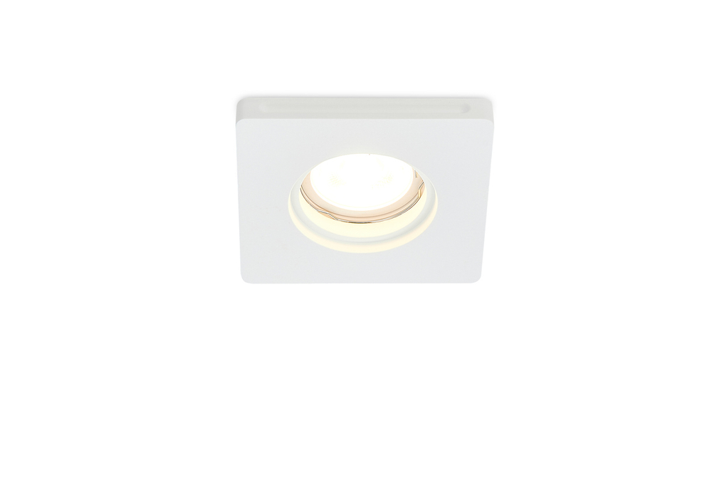 Светильник встраиваемый гипсовый,  белый,  1xGU10