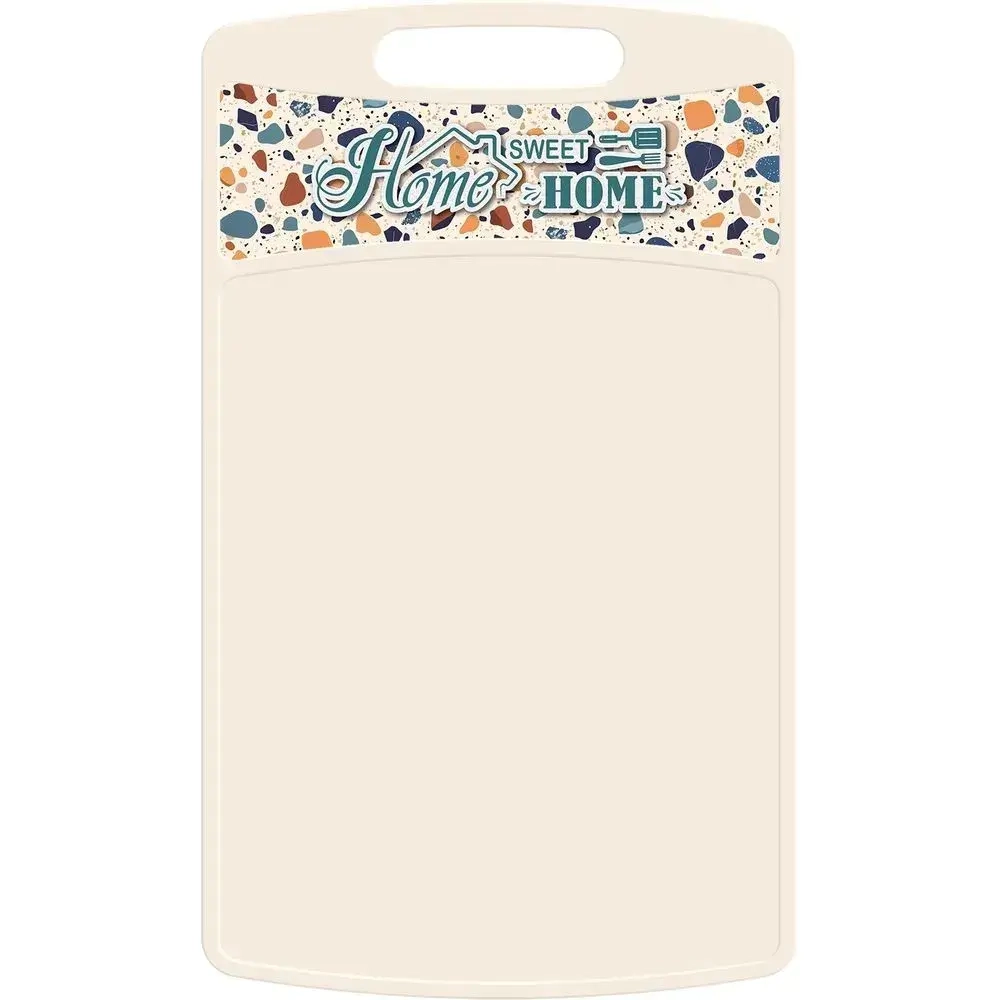 Доска разделочная Bergamo прямоугольная 260x155x3,5мм с декором Терраццо, Светло-бежевый