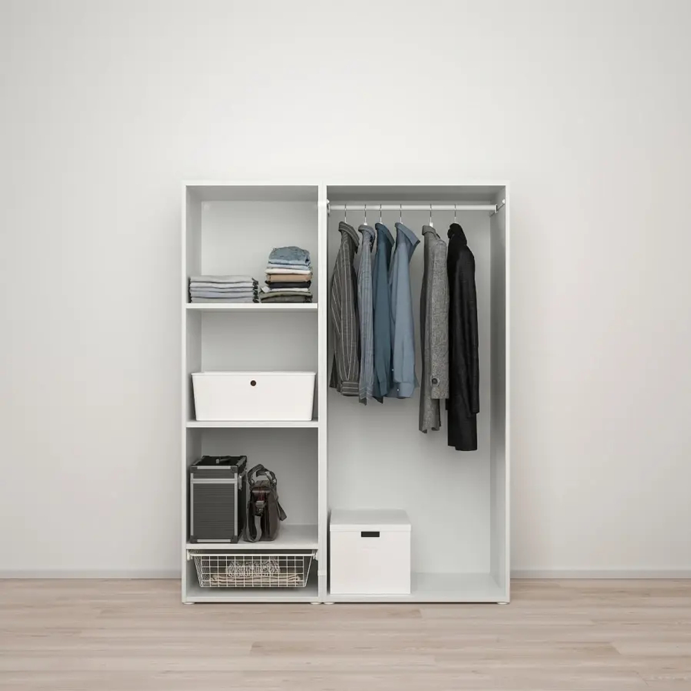 Платяной шкаф - IKEA PLATSA/FONNES  / ПЛАТСА/ФОННЕС ИКЕА, 140x57x181 см, белый