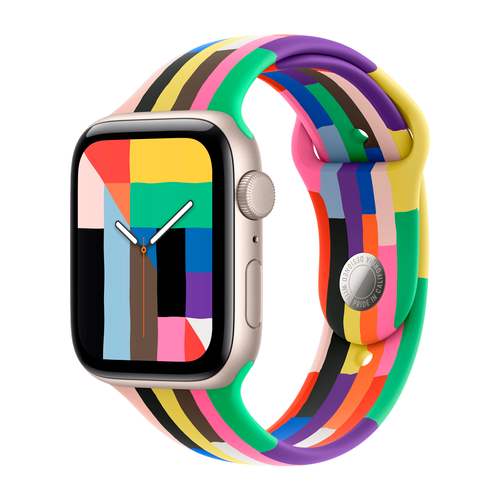 Умные часы Apple Watch SE 3 (2025) GPS, 44mm, Starlight Aluminium Case with Pride Edition Sport Band, S/M