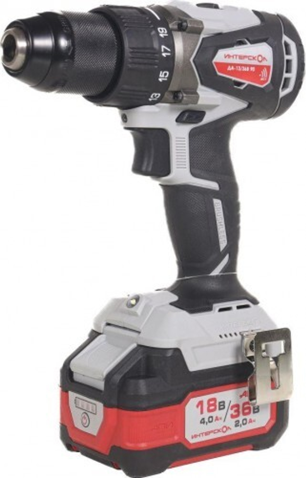 Дрель-шуруповерт аккумуляторная ИНТЕРСКОЛ ДА-13/36В 90 861.2.2.70
