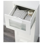 Комод с 4 ящиками - IKEA BRIMNES, 39х124 см, белый, БРИМНЭС/БРИМНЕС ИКЕА