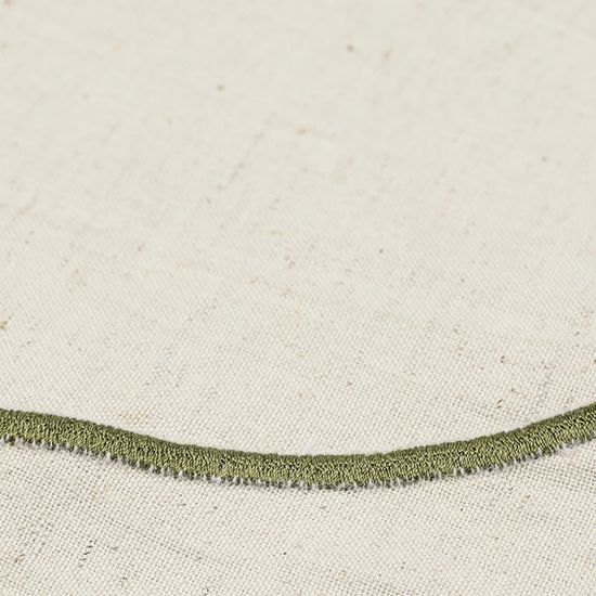 Салфетка под приборы anemone из коллекции trendy ruffles, D40 см, оливковый