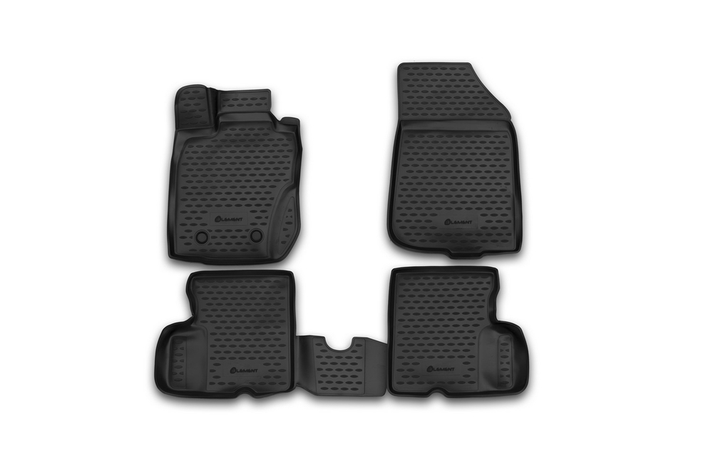 Коврики 3D в салон NISSAN Terrano, 2014-2016, 4WD, 4 шт. (полиуретан) Element.CARNIS10057K