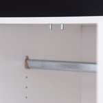 Шкаф для одежды, 117х55х175, Марм, распашной, в прихожую, со штангой и полкой, серый, Dipriz