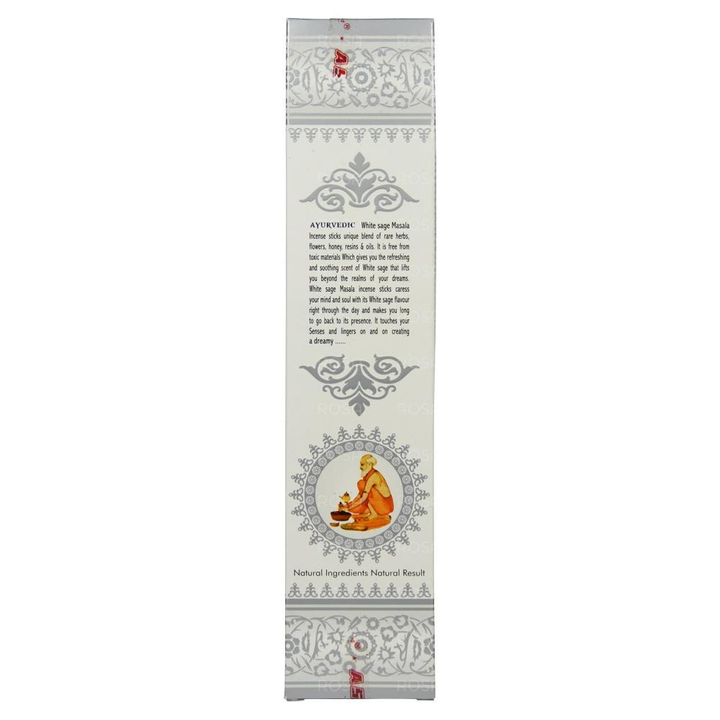 Ayurvedic White Sage Благовоние-масала Белый шалфей, 15 шт