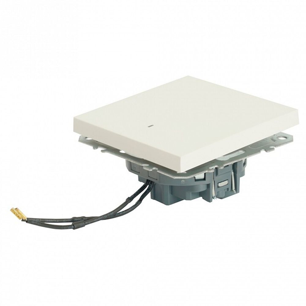 Выключатель одноклавишный с подсветкой без рамки Stekker Эмили 49863