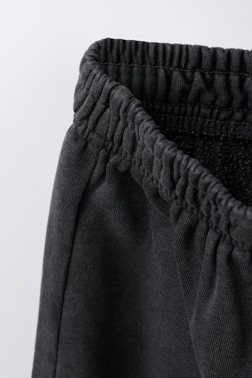 ZARA БРЮКИ WIDE LEG С ЭФФЕКТОМ ПОТЕРТОСТИ, СЕРЫЙ