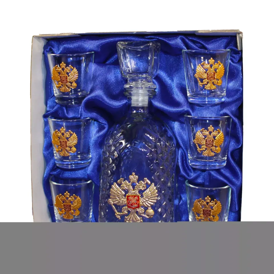Набор Графин+стопки (Герб России)
